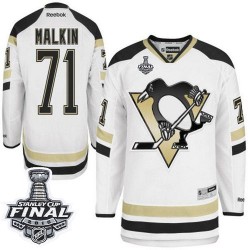 Youth Reebok Pittsburgh Penguins 71 Evgeni Malkin Authentic White 2014 Stadium Series 2016 Stanley Cup Final Bound NHL Jersey
