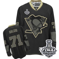 Men's Reebok Pittsburgh Penguins 71 Evgeni Malkin Authentic Black Ice 2016 Stanley Cup Final Bound NHL Jersey