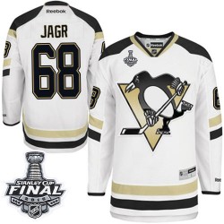 Men's Reebok Pittsburgh Penguins 68 Jaromir Jagr Authentic White 2014 Stadium Series 2016 Stanley Cup Final Bound NHL Jersey