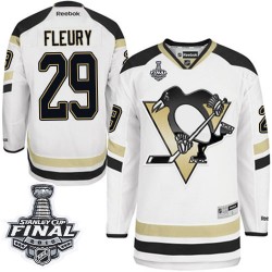 Men's Reebok Pittsburgh Penguins 29 Marc-Andre Fleury Premier White 2014 Stadium Series 2016 Stanley Cup Final Bound NHL Jersey