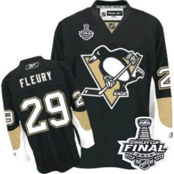 Women's Reebok Pittsburgh Penguins 29 Marc-Andre Fleury Premier Black Home 2016 Stanley Cup Final Bound NHL Jersey