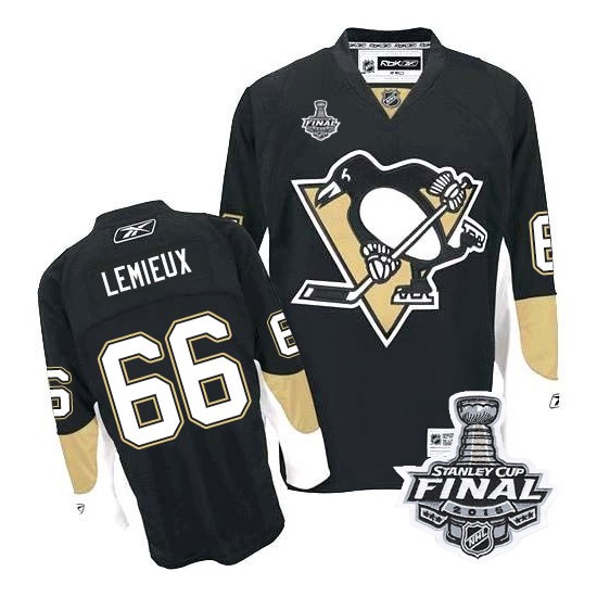 REEBOK NHL PITTSBURGH PENGUINS MARIO LEMIEUX BLACK PREMIER JERSEY SIZE  MEDIUM