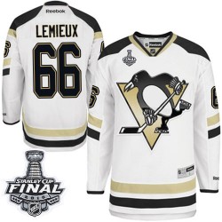 Men's Reebok Pittsburgh Penguins 66 Mario Lemieux Authentic White 2014 Stadium Series 2016 Stanley Cup Final Bound NHL Jersey
