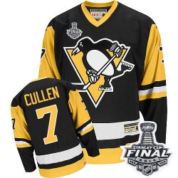 Men's CCM Pittsburgh Penguins 7 Matt Cullen Authentic Black Throwback 2016 Stanley Cup Final Bound NHL Jersey