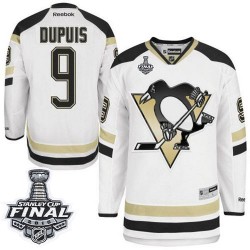 Men's Reebok Pittsburgh Penguins 9 Pascal Dupuis Premier White 2014 Stadium Series 2016 Stanley Cup Final Bound NHL Jersey