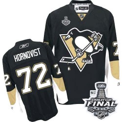 Men's Reebok Pittsburgh Penguins 72 Patric Hornqvist Authentic Black Home 2016 Stanley Cup Final Bound NHL Jersey