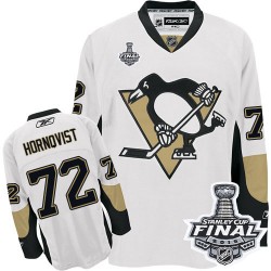 Men's Reebok Pittsburgh Penguins 72 Patric Hornqvist Premier White Away 2016 Stanley Cup Final Bound NHL Jersey